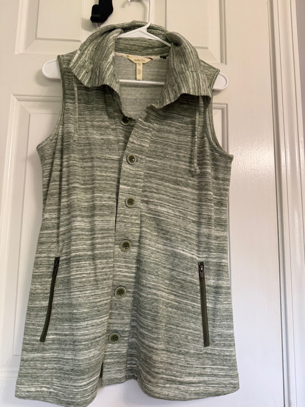 Matilda Jane Heathered Sage Knit Button Vest